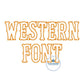 WESTERN Zigzag Applique Embroidery Font Three Sizes 2 inch, 3 inch, 4 inch, Native BX