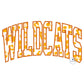 WILDCATS Arched Applique Embroidery Design Machine Embroidery Satin Edge Two Sizes 6x10 and 8x12 Hoop