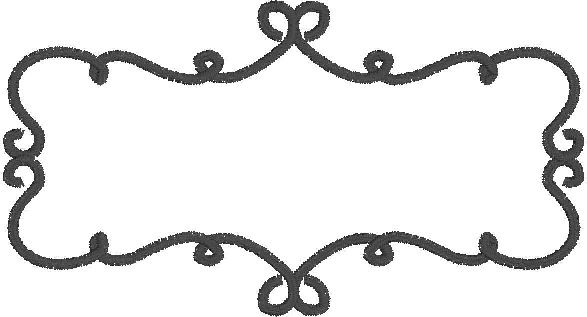 Monogram Frames Whimsical Embroidery 4x4 Name Borders 3 Designs 2 Stitch Styles Total 6 Designs