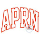 APRN Arched Satin Applique Embroidery Nursing Five Sizes 5x7, 8x8, 6x10, 7x12 and 8x12 Hoop