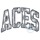 Aces Arched Applique Embroidery Satin Edge Machine Design Six Sizes 5x7, 8x8, 9x9, 6x10, 7x12, & 8x12 Hoop