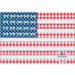 American Flag Two Layer Applique Embroidery Machine Design  Raggy Stitch 4th of July Independence Five Sizes 5x7, 8x8, 6x10, 7x12, and 8x12