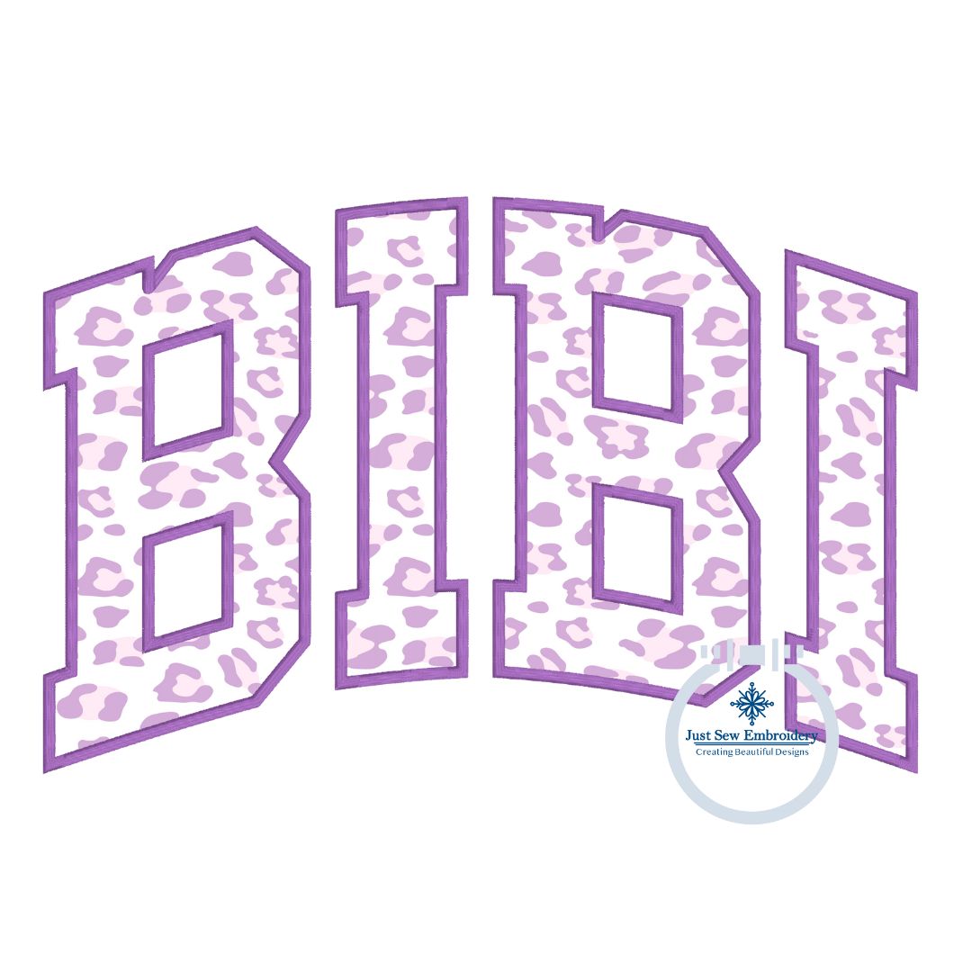 BIBI Academic Satin Applique Embroidery Design Five Sizes 5x7, 8x8, 6x10, 9x9, and 8x12 Hoops