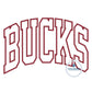 BUCKS Arched Applique Embroidery Satin Stitch Design Machine Embroidery Five Sizes 5x7, 8x8, 6x10, 7x12, and 8x12 Hoop