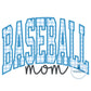 Baseball Mom Arched Satin Applique Machine Embroidery Script Design Three Sizes 6x10, 7x12, and 8x12 Hoop