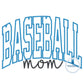 Baseball Mom Arched Satin Applique Machine Embroidery Script Design Three Sizes 6x10, 7x12, and 8x12 Hoop