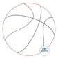 Basketball Chenille Yarn Applique Embroidery Design Seven Sizes 4x4, 5x5, 6x6, 7x7, 8x8, 9x9, and 10x10
