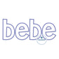 BeBe Applique Embroidery Design Satin Stitch Grandma Mother's Day Gift 8x12 Hoop
