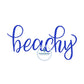 Beachy Embroidery Design Satin Stitch 8x12 Hoop