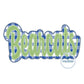 BEARCATS Double Zigzag Script Applique Embroidery Machine Design Three Sizes 9x9, 6x10, and 7x12 Hoop