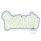 BEARCATS Double Zigzag Script Applique Embroidery Machine Design Three Sizes 9x9, 6x10, and 7x12 Hoop