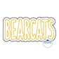 BEARCATS Double Zigzag Applique Embroidery Machine Design Skinny Font Five Sizes 5x7, 8x8, 9x9, 6x10, and 7x12 Hoop