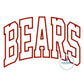 BEARS Arched Applique Embroidery Design Satin Edge Six Sizes 5x7, 8x8, 9x9, 6x10, 7x12, and 8x12 Hoop