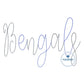 Bengals Chenille Yarn Script Applique Embroidery Six Sizes 5x7, 8x8, 9x9, 6x10, 7x12, and 8x12 Hoop