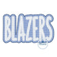 Blazers Two Layer Applique Embroidery Design Machine Embroidery Two Color ZigZag Edge Five Sizes 5x7, 8x8, 9x9, 6x10, and 7x12 Hoop