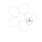 Boho Flower Raggy Applique Machine Embroidery Design Bean Stitch Seven Sizes 4x4, 5x5, 6x6, 7x7, 8x8, 9x9, and 10x10 Hoop