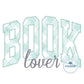Book Lover Arched ZigZag Applique Embroidery Design Satin Outline Six Sizes 5x7, 8x8, 9x9, 6x10, 7x12, and 8x12 Hoop