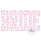 Bride Applique Embroidery ZigZag Stitch Design Five Sizes 5x7, 8x8, 9x9, 6x10, and 7x12 Hoop