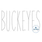 BUCKEYES Skinny Chenille Yarn Applique Embroidery Two Sizes 6x10 and 7x12 Hoop