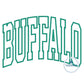 BUFFALO Arched Applique Design Machine Embroidery Satin Edge Four Sizes 9x9, 6x10, 7x12, and 8x12 Hoop