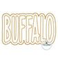 BUFFALO Two Layer Design Machine Embroidery Two Color ZigZag Edge Four Sizes 5x7, 8x8, 6x10, and 7x12 Hoop