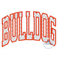 BULLDOG Arched Applique Embroidery Design Machine Embroidery Satin Edge Four Sizes 9x9, 6x10, 7x12, and 8x12 Hoop