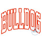 BULLDOG Arched Applique Embroidery Design Machine Embroidery Satin Edge Four Sizes 9x9, 6x10, 7x12, and 8x12 Hoop