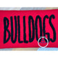 Bulldogs Tall Skinny Chenille Yarn Applique Embroidery Design Four Sizes 5x7, 8x8, 6x10, and 7x12 Hoop