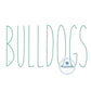 Bulldogs Tall Skinny Chenille Yarn Applique Embroidery Design Four Sizes 5x7, 8x8, 6x10, and 7x12 Hoop