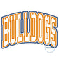 BULLDOGS Two Layer Arched Applique Embroidery Design Machine Embroidery Satin Edge Three Sizes 6x10, 7x12 and 8x12 Hoop