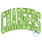 CHARGERS Arched Applique Embroidery Design Machine Embroidery Satin Edge Three Sizes 6x10, 7x12 and 8x12 Hoop