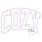 COZY Arched Zigzag Applique Embroidery Design Five Sizes 5x7, 8x8, 6x10, 7x12, and 8x12 Hoop