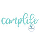 Camp Life Embroidery Design Satin Stitch 8x12 hoop size