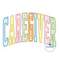 CAREGIVER Arched Satin Multi-colored Applique Embroidery Caregiver Nurses Design Four Sizes 9x9, 6x10, 7x12, and 8x12 Hoop