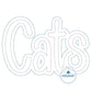 Cats Applique Embroidery Bean Two Layer Design Machine Embroidery Five Sizes 5x7, 8x8, 6x10, 7x12, and 8x12 Hoop