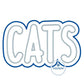 CATS Double Satin Applique Embroidery Machine Design FIVE Sizes 5x7, 8x8, 6x10, 7x12, 8x12 Hoop