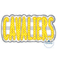 CAVALIERS Double Zigzag Applique Embroidery Machine Design Five Sizes 5x7, 8x8, 9x9, 6x10, and 7x12 Hoop