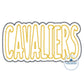 CAVALIERS Double Zigzag Applique Embroidery Machine Design Five Sizes 5x7, 8x8, 9x9, 6x10, and 7x12 Hoop