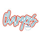 Chargers Puff 3D Foam Satin Outline Embroidery Design Five Sizes 5x7, 8x8, 9x9, 6x10, and 7x12 Hoop