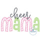 Cheer Mama Zigzag Applique Embroidery Design Zigzag Edge Five Sizes 5x7, 8x8, 6x10, 7x12, and 8x12 Hoop