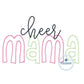 Cheer Mama Zigzag Applique Embroidery Design Zigzag Edge Five Sizes 5x7, 8x8, 6x10, 7x12, and 8x12 Hoop