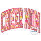 Cheer Mom Arched Applique Embroidery Design Satin Edge Four Sizes 9x9, 6x10, 7x12, and 8x12 Hoop