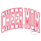 Cheer Mom Arched Applique Embroidery Design Satin Edge Four Sizes 9x9, 6x10, 7x12, and 8x12 Hoop