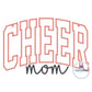 Cheer Mom Arched Applique Embroidery Design Satin Edge Five Sizes 5x7, 8x8, 6x10, 7x12, and 8x12 Hoop