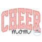 Cheer Mom Arched Applique Embroidery Design Satin Edge Five Sizes 5x7, 8x8, 6x10, 7x12, and 8x12 Hoop