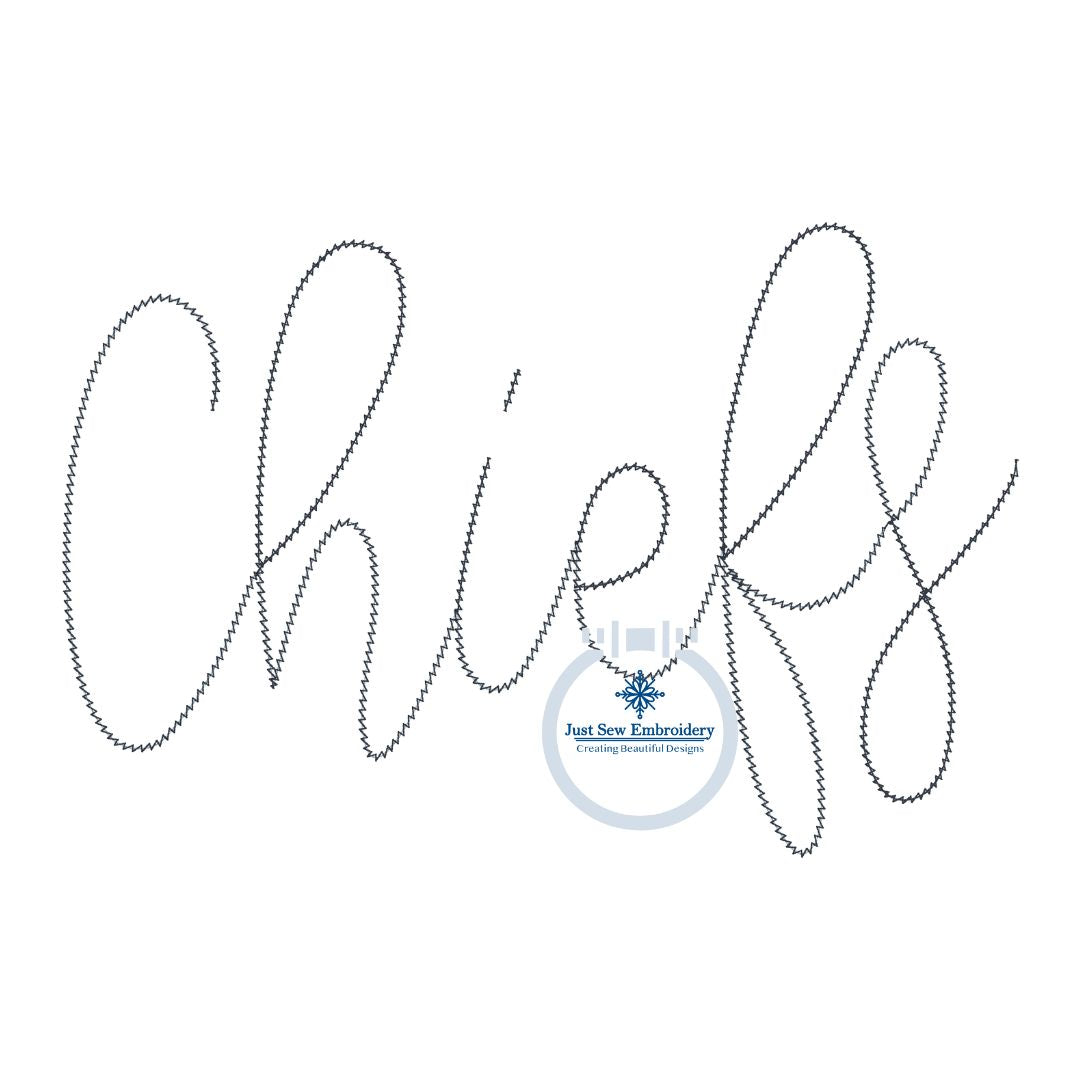 Chiefs Chenille Yarn Applique Embroidery Design Five Sizes 5x7, 8x8, 6x10, 7x12, and 8x12 Hoops