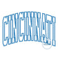 Cincinnati Arched Satin Applique Embrodiery Cincinnati OH Ohio Three Sizes 7x12, 8x12, and 9x14 Hoop