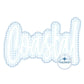 Coastal Double Raggy Applique Embroidery Two Layer Design Bean Stitch Edge Five Sizes 5x7, 8x8, 6x10, 7x12, and 8x12 Hoop