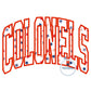 COLONELS Arched Satin Applique Embroidery Machine Design Five Sizes 8x8, 9x9, 6x10, 7x12, 8x12 Hoop