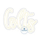 COLTS Double Raggy Applique Embroidery Machine Design Script Five Sizes 5x7, 8x8, 6x10, 7x12 and 8x12 Hoop